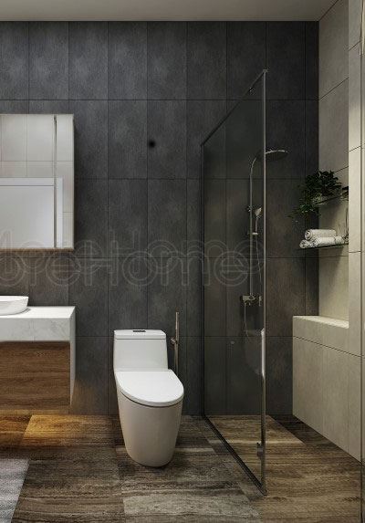 Mẫu vách tắm kính cao cấp tại nhà phố Quận 8 - Anh Quân