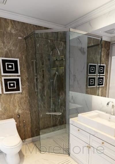 2 Mẫu vách tắm kính cho phòng tắm chung cư